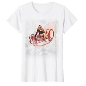 🆕 Mariah Carey Official Merry Christmas One & All Tour Sleigh T-Shirt, S, NWOT